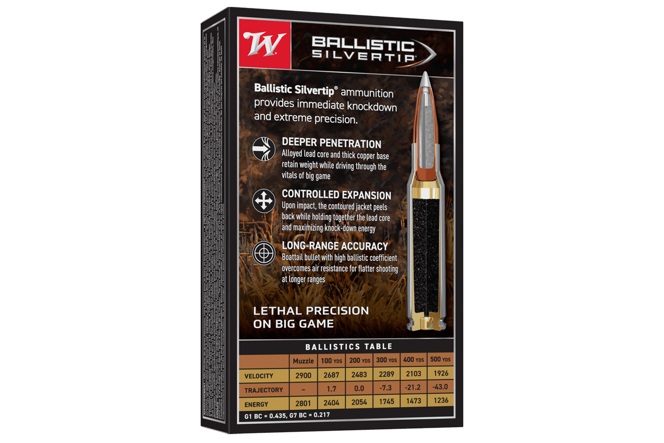 WINCHESTER AMMO Ballistic Silvertip 30-06 Springfield, 150 Grain